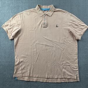 Tori Richard Polo Shirt Adult Large Salmon Short Sleeve Casual Preppy Men's